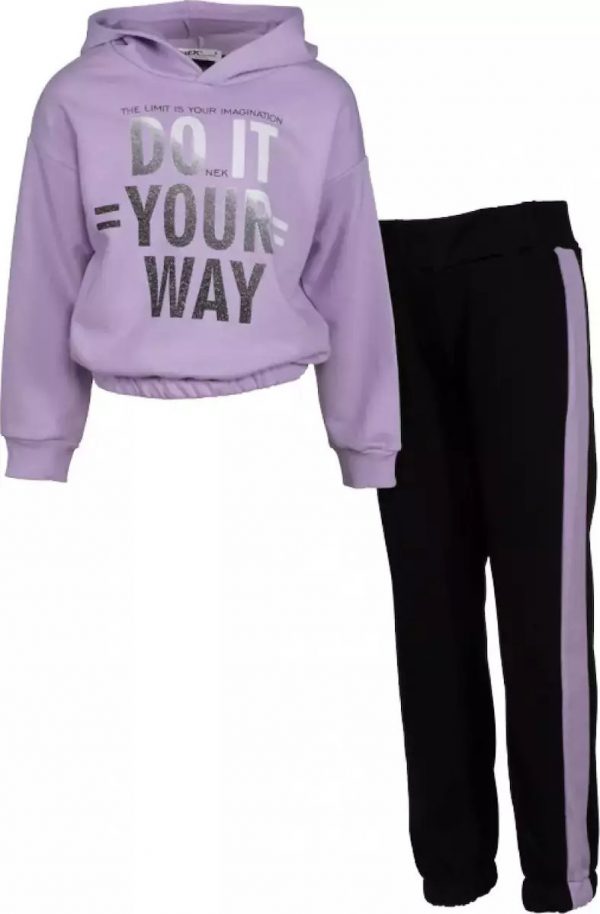 Σετ φόρμας "do it your way" μωβ